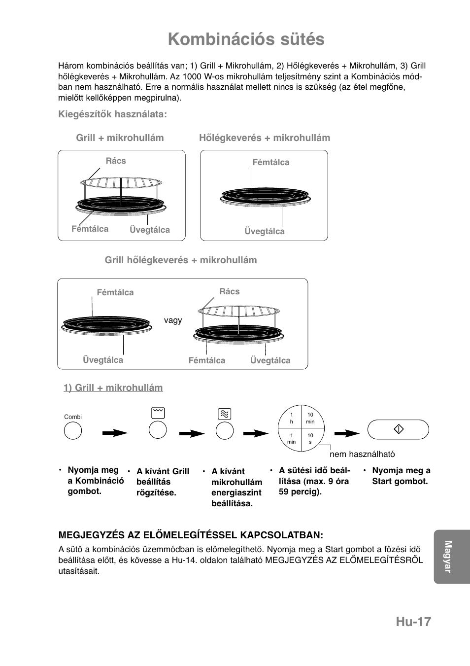 Kombinációs sütés, Hu-17 | Panasonic NNCT850WEPG User Manual | Page 258 / 273