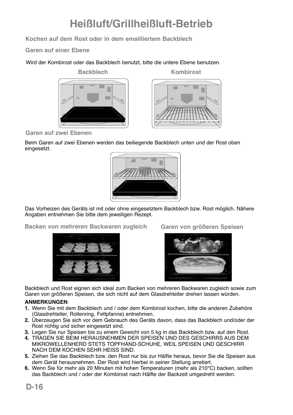 Heißluft/grillheißluft-betrieb, D-16 | Panasonic NNCT850WEPG User Manual | Page 52 / 273