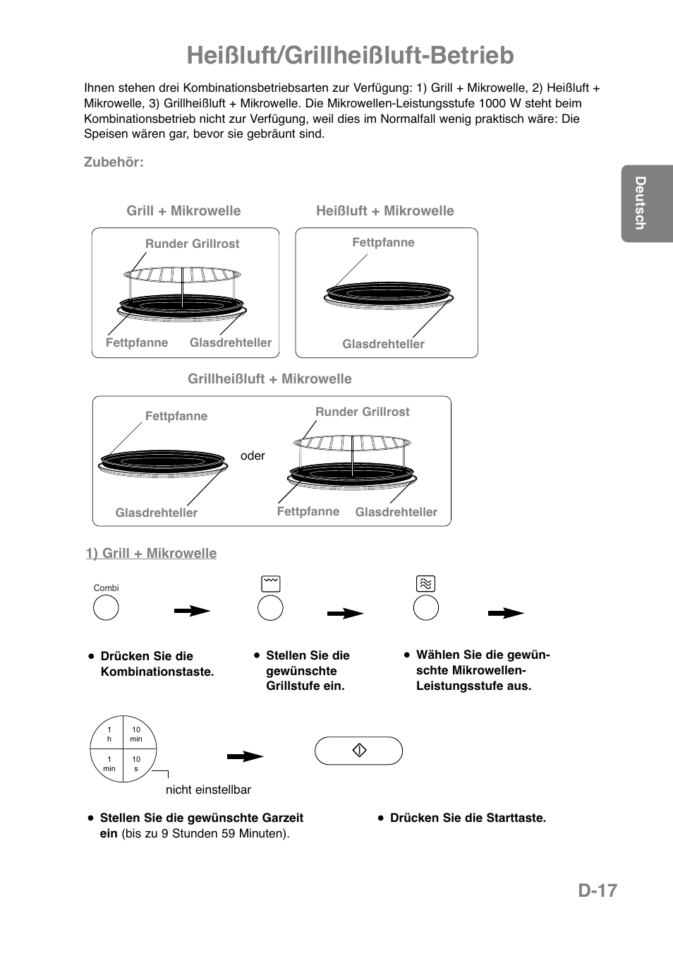 Heißluft/grillheißluft-betrieb, D-17 | Panasonic NNCT850WEPG User Manual | Page 53 / 273