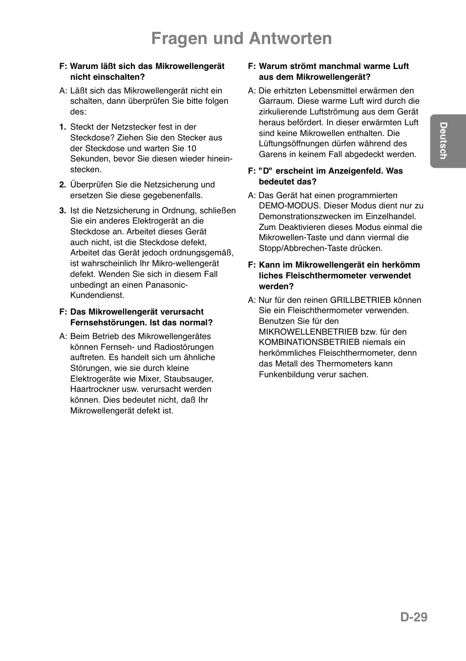 Fragen und antworten, D-29 | Panasonic NNCT850WEPG User Manual | Page 65 / 273