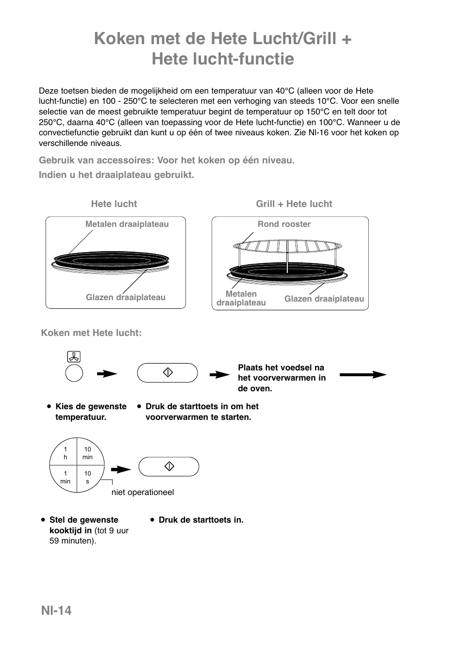 Koken met de hete lucht/grill + hete lucht-functie, Nl-14 | Panasonic NNCT850WEPG User Manual | Page 85 / 273