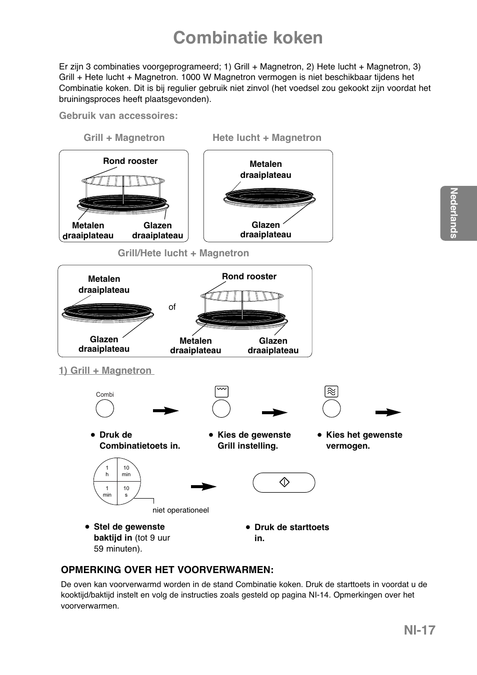 Combinatie koken, Nl-17 | Panasonic NNCT850WEPG User Manual | Page 88 / 273