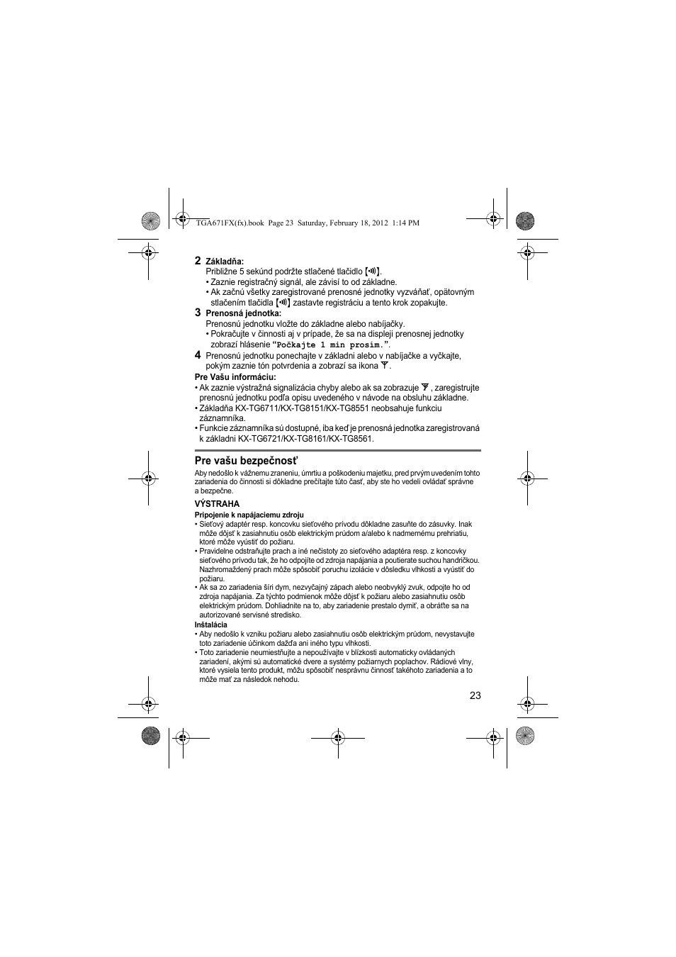 Panasonic KXTGA815FX User Manual | Page 23 / 84