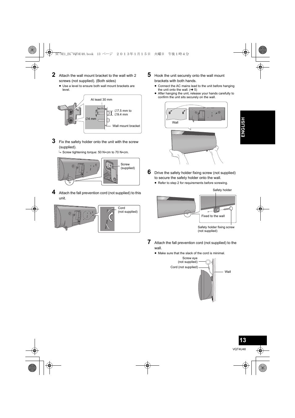 Panasonic SCNE1EG User Manual | Page 13 / 40
