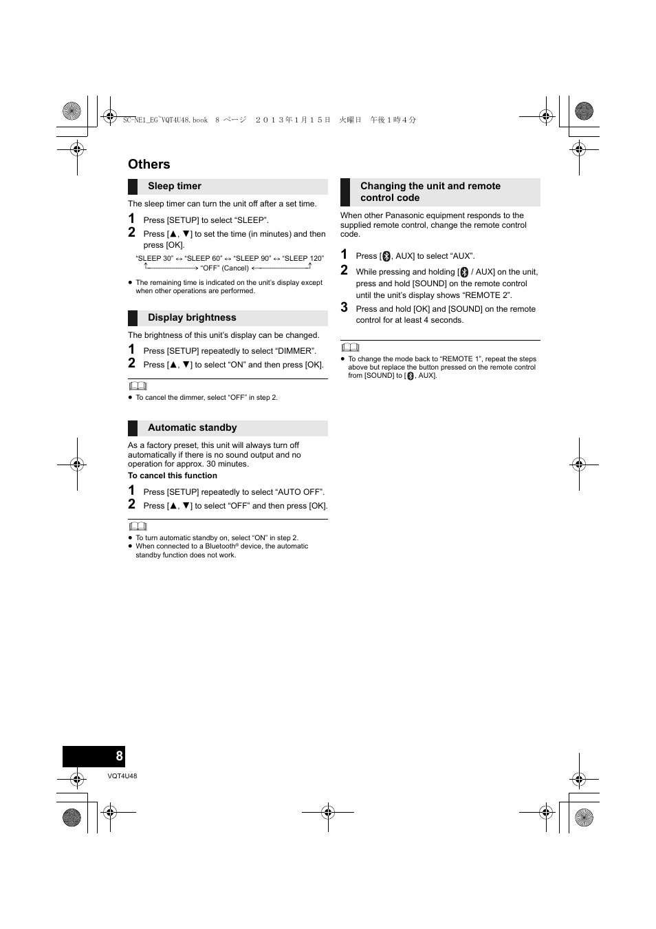 Others | Panasonic SCNE1EG User Manual | Page 8 / 40