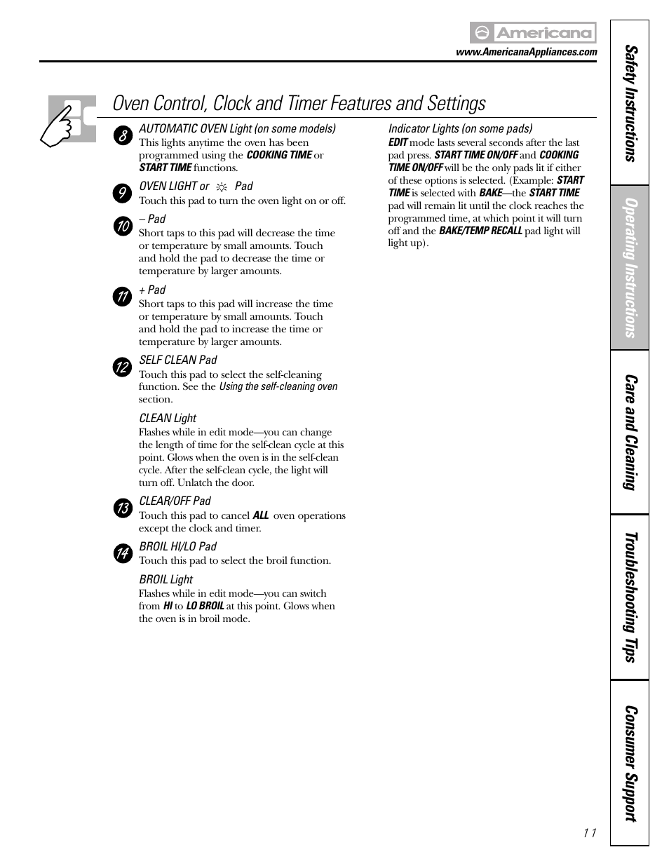 Americana Appliances ABS200 User Manual | Page 11 / 40