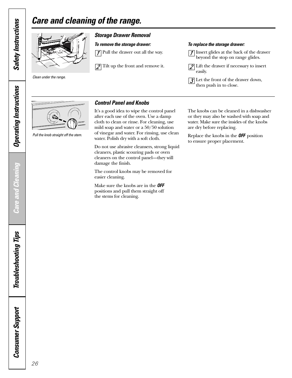 Care and cleaning of the range | Americana Appliances ABS200 User Manual | Page 26 / 40