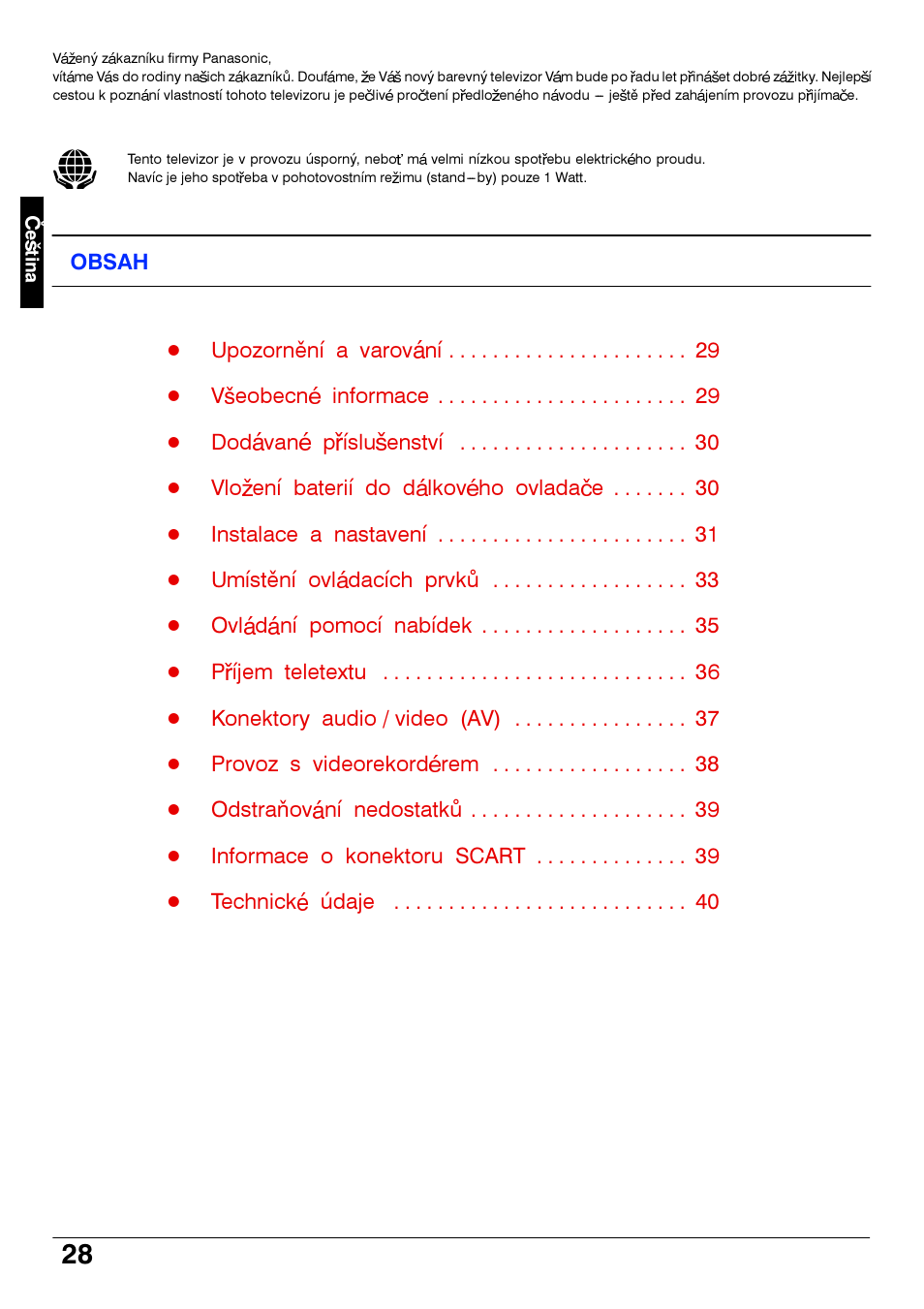 Panasonic TX21S3TP User Manual | Page 28 / 40