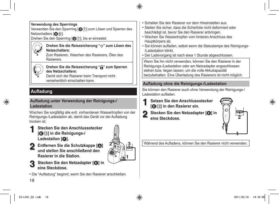 Panasonic ESLV81 User Manual | Page 18 / 210