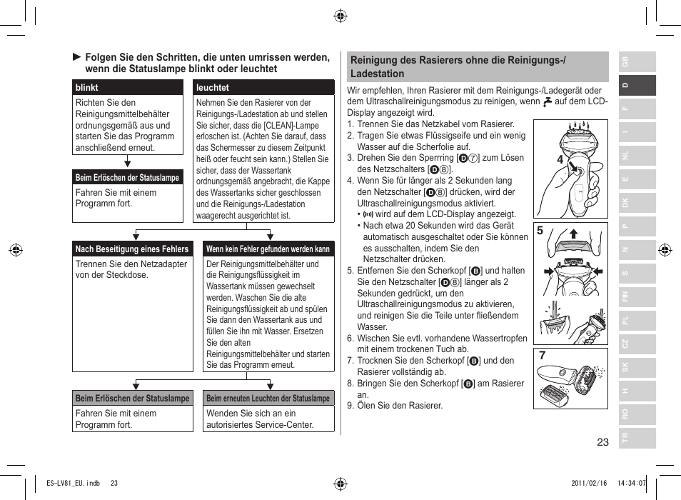 Panasonic ESLV81 User Manual | Page 23 / 210