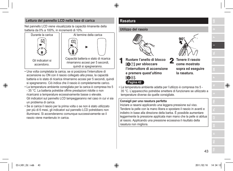 Panasonic ESLV81 User Manual | Page 43 / 210