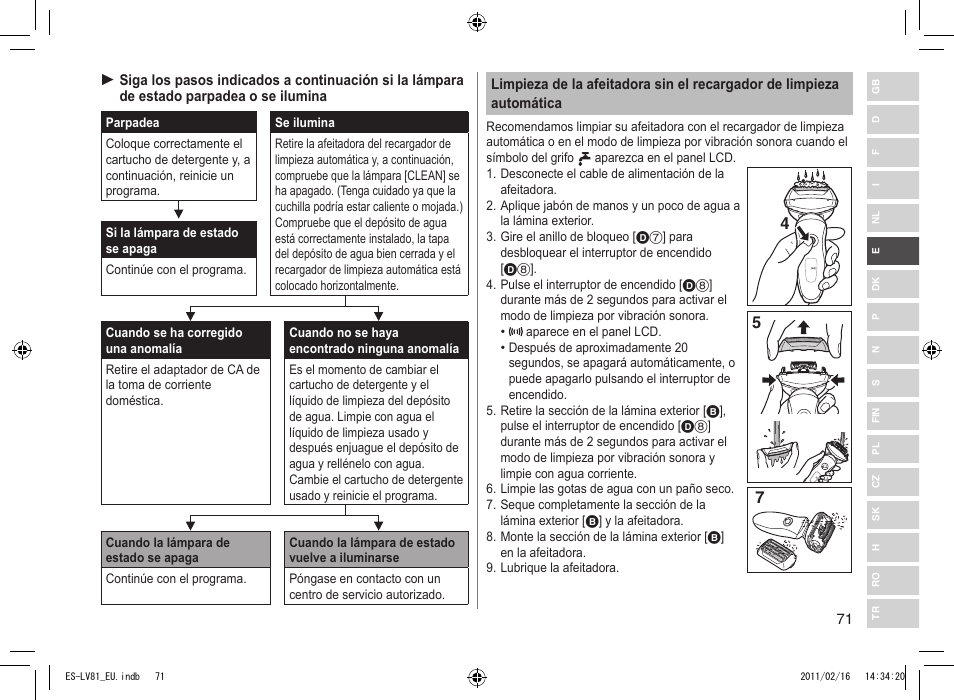 Panasonic ESLV81 User Manual | Page 71 / 210