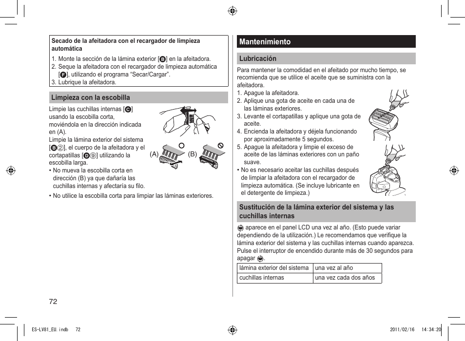 Panasonic ESLV81 User Manual | Page 72 / 210