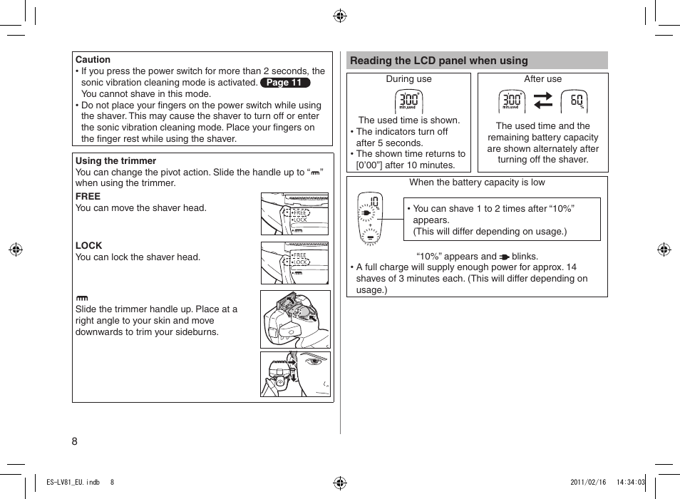 Panasonic ESLV81 User Manual | Page 8 / 210