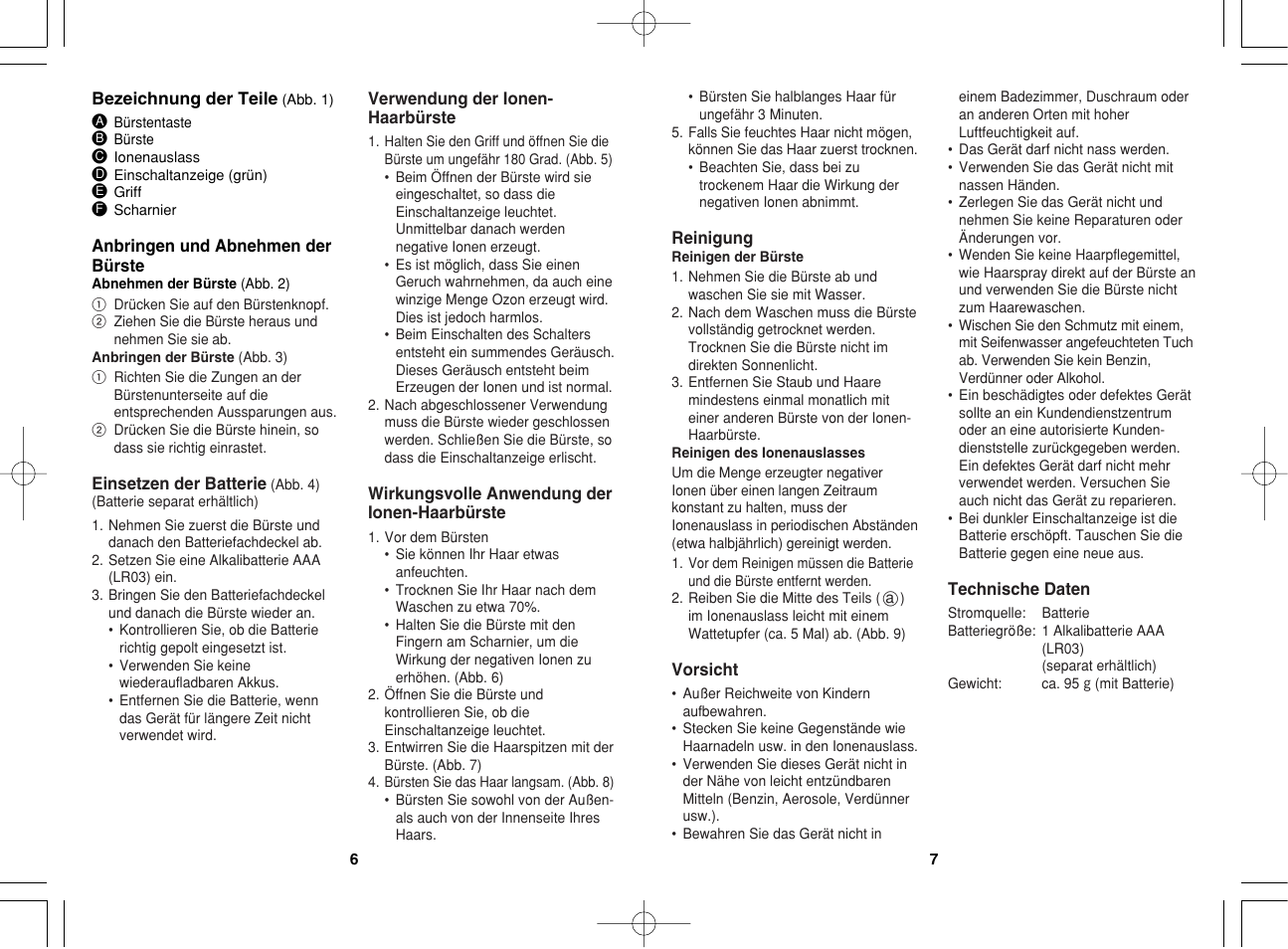 Panasonic EH2203 User Manual | Page 4 / 20