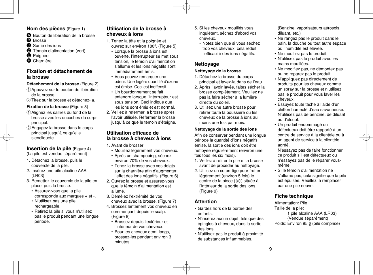 Panasonic EH2203 User Manual | Page 5 / 20