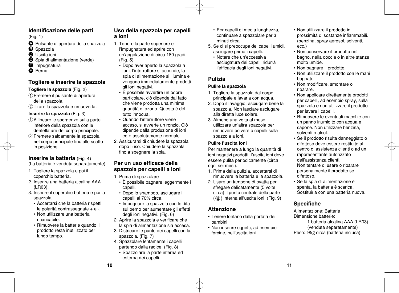 Panasonic EH2203 User Manual | Page 6 / 20