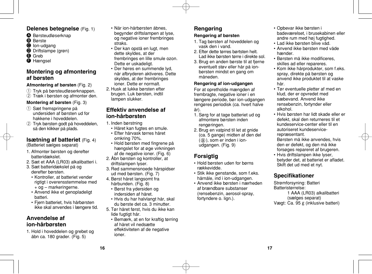 Panasonic EH2203 User Manual | Page 9 / 20