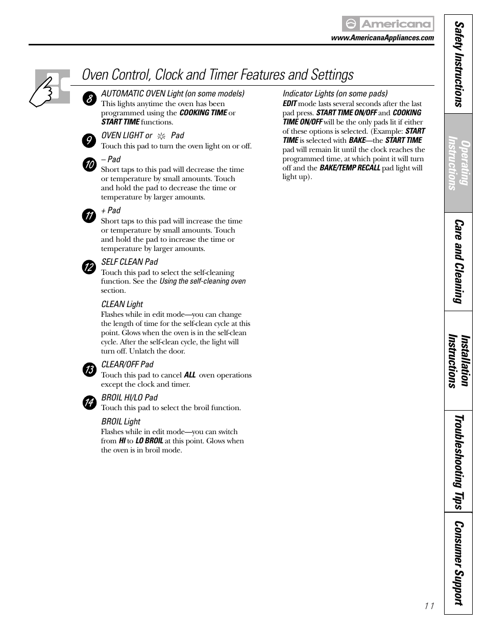 Americana Appliances ABS300 User Manual | Page 11 / 48