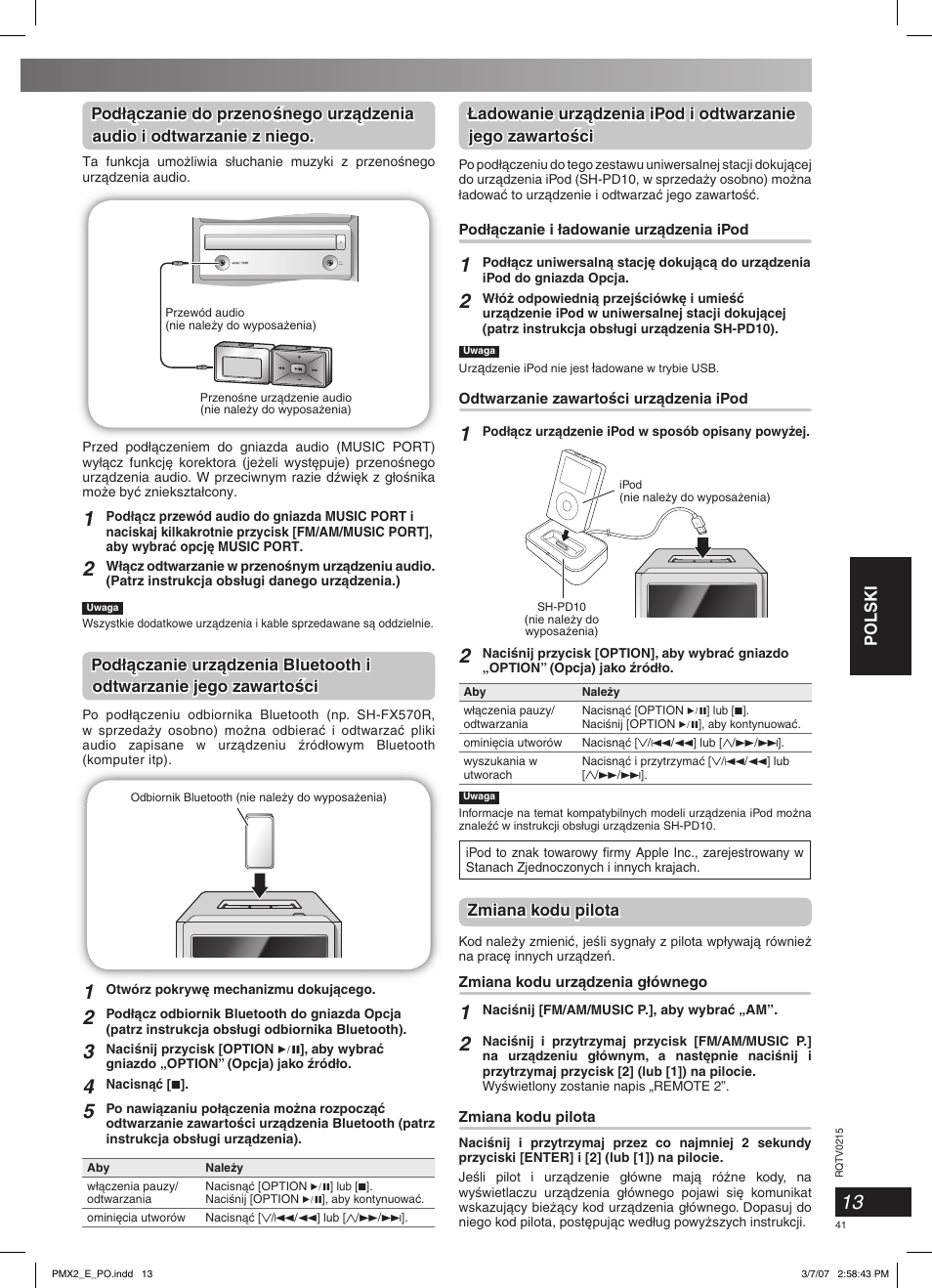 Panasonic SCPMX2 User Manual | Page 41 / 58