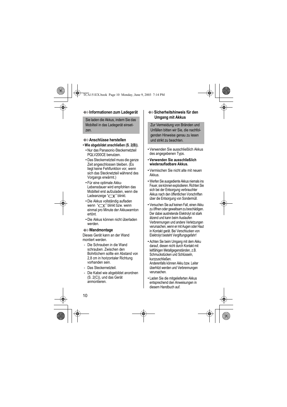 Panasonic KXTCA151EX User Manual | Page 10 / 76