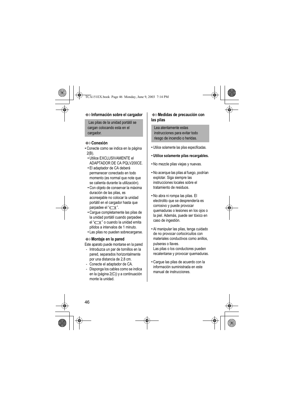 Panasonic KXTCA151EX User Manual | Page 46 / 76