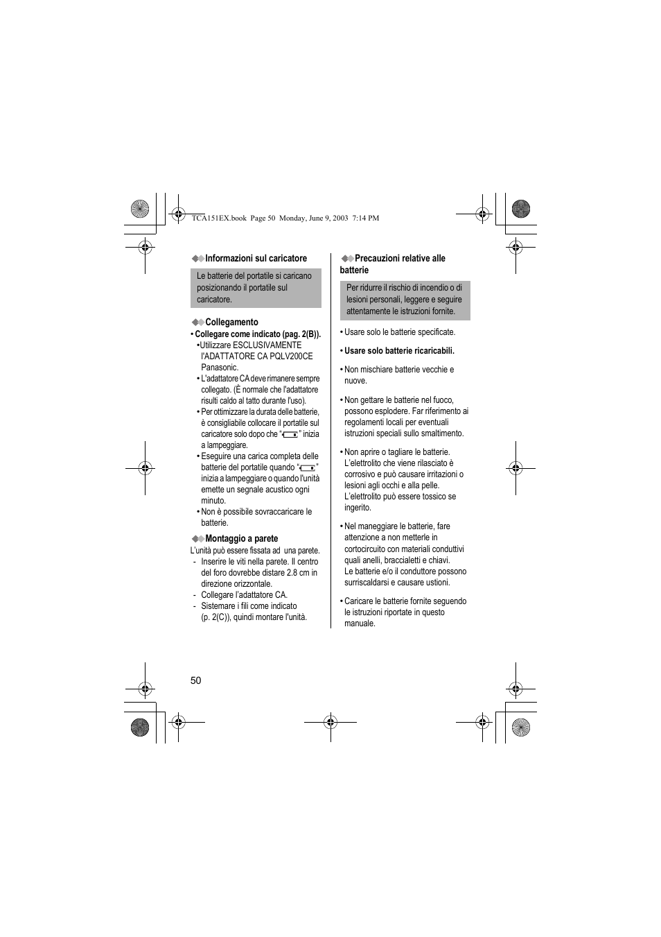 Panasonic KXTCA151EX User Manual | Page 50 / 76