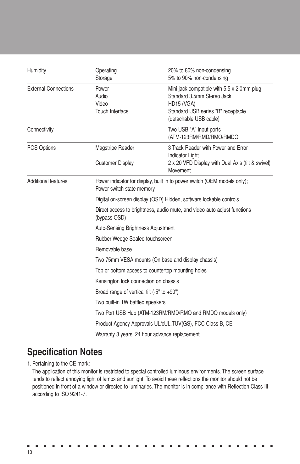 Aspen Touch Solutions ATM-123R Series User Manual | Page 12 / 16