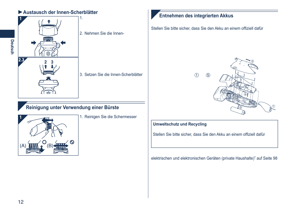 Panasonic ES8103 User Manual | Page 12 / 108