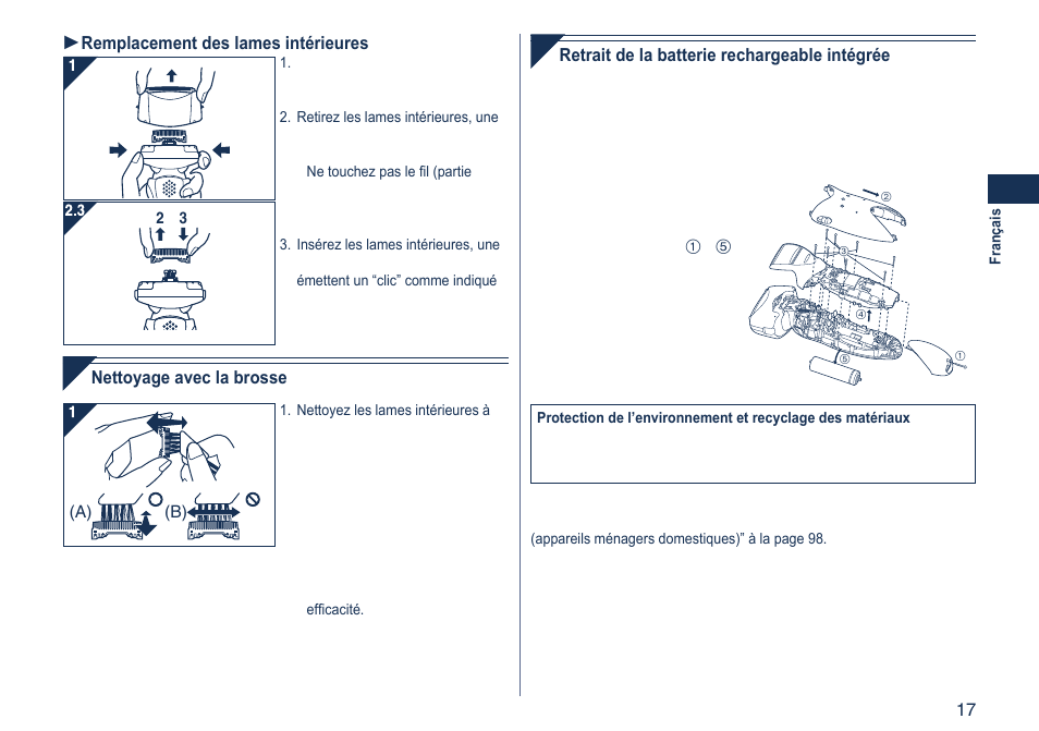 Panasonic ES8103 User Manual | Page 17 / 108