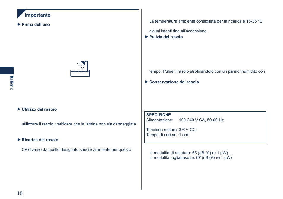 Panasonic ES8103 User Manual | Page 18 / 108