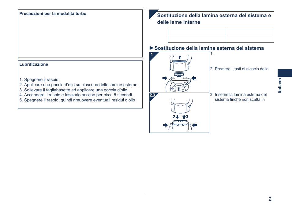 Panasonic ES8103 User Manual | Page 21 / 108