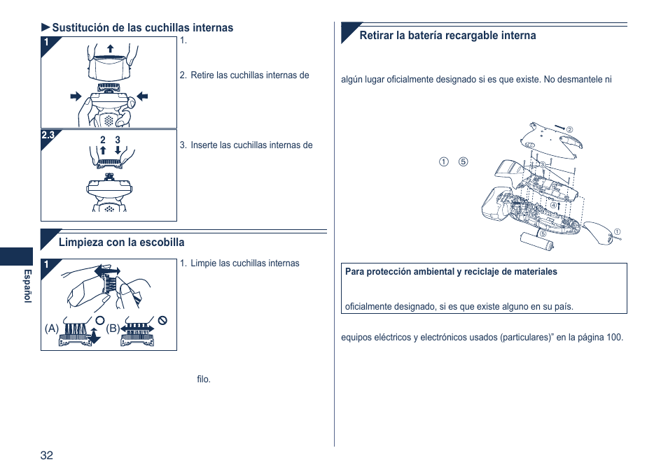 Panasonic ES8103 User Manual | Page 32 / 108