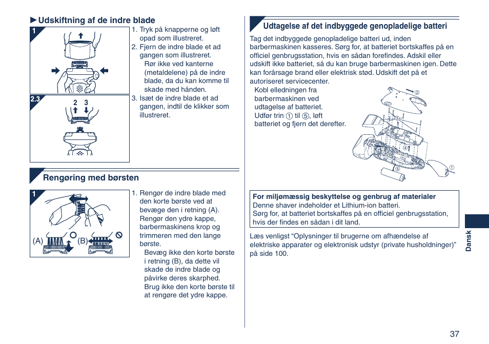 Panasonic ES8103 User Manual | Page 37 / 108