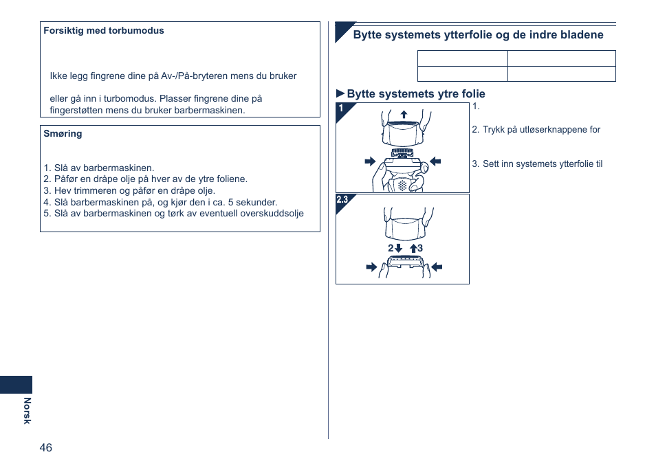 Panasonic ES8103 User Manual | Page 46 / 108