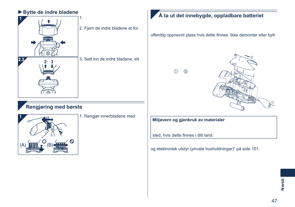 Panasonic ES8103 User Manual | Page 47 / 108