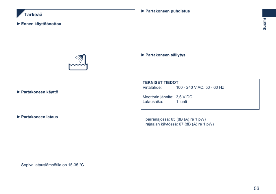 Panasonic ES8103 User Manual | Page 53 / 108