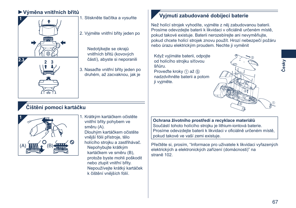 Panasonic ES8103 User Manual | Page 67 / 108