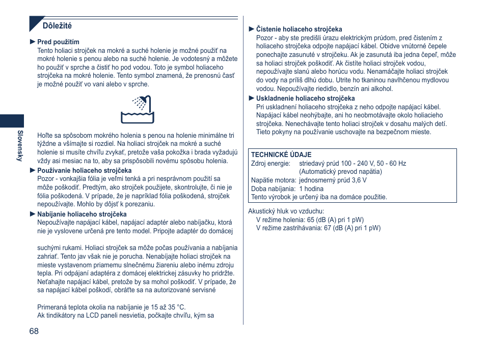 Panasonic ES8103 User Manual | Page 68 / 108