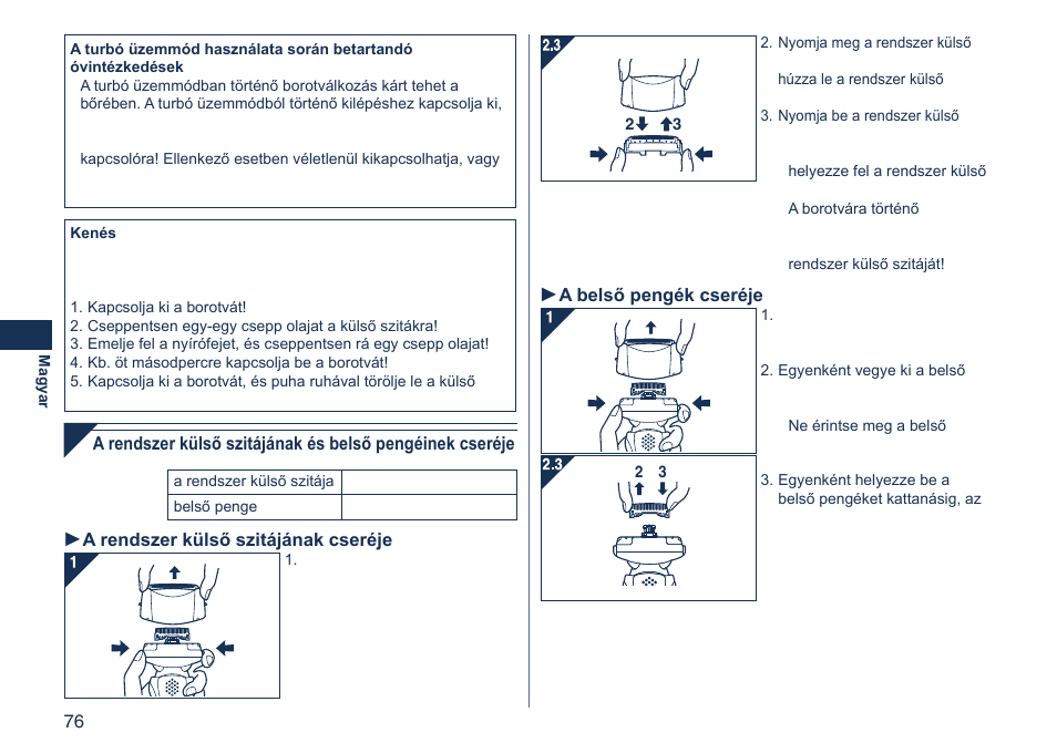 Panasonic ES8103 User Manual | Page 76 / 108