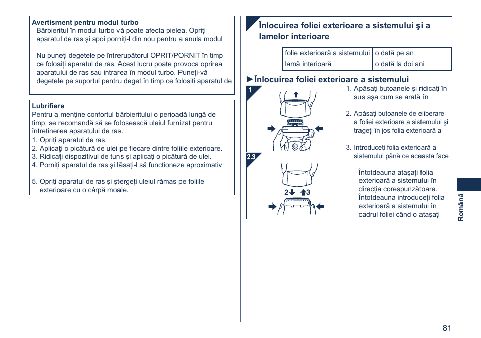 Panasonic ES8103 User Manual | Page 81 / 108