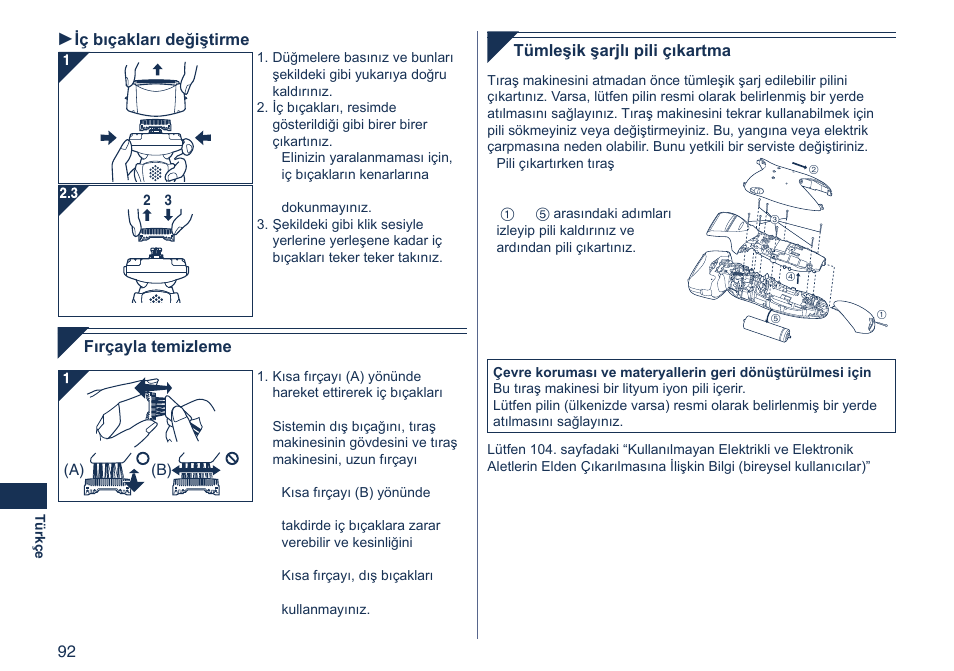 Panasonic ES8103 User Manual | Page 92 / 108