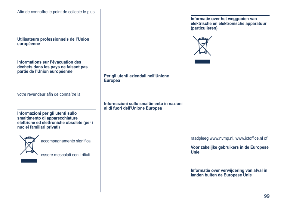 Italiano, Nederlands | Panasonic ES8103 User Manual | Page 99 / 108