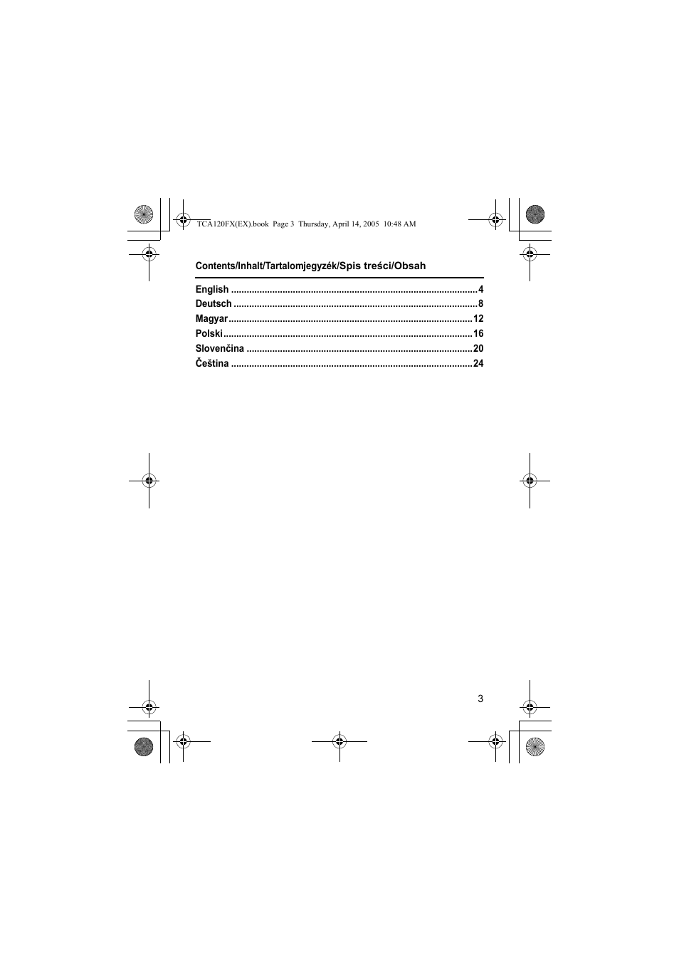 Panasonic KXTCA120FX User Manual | Page 3 / 32