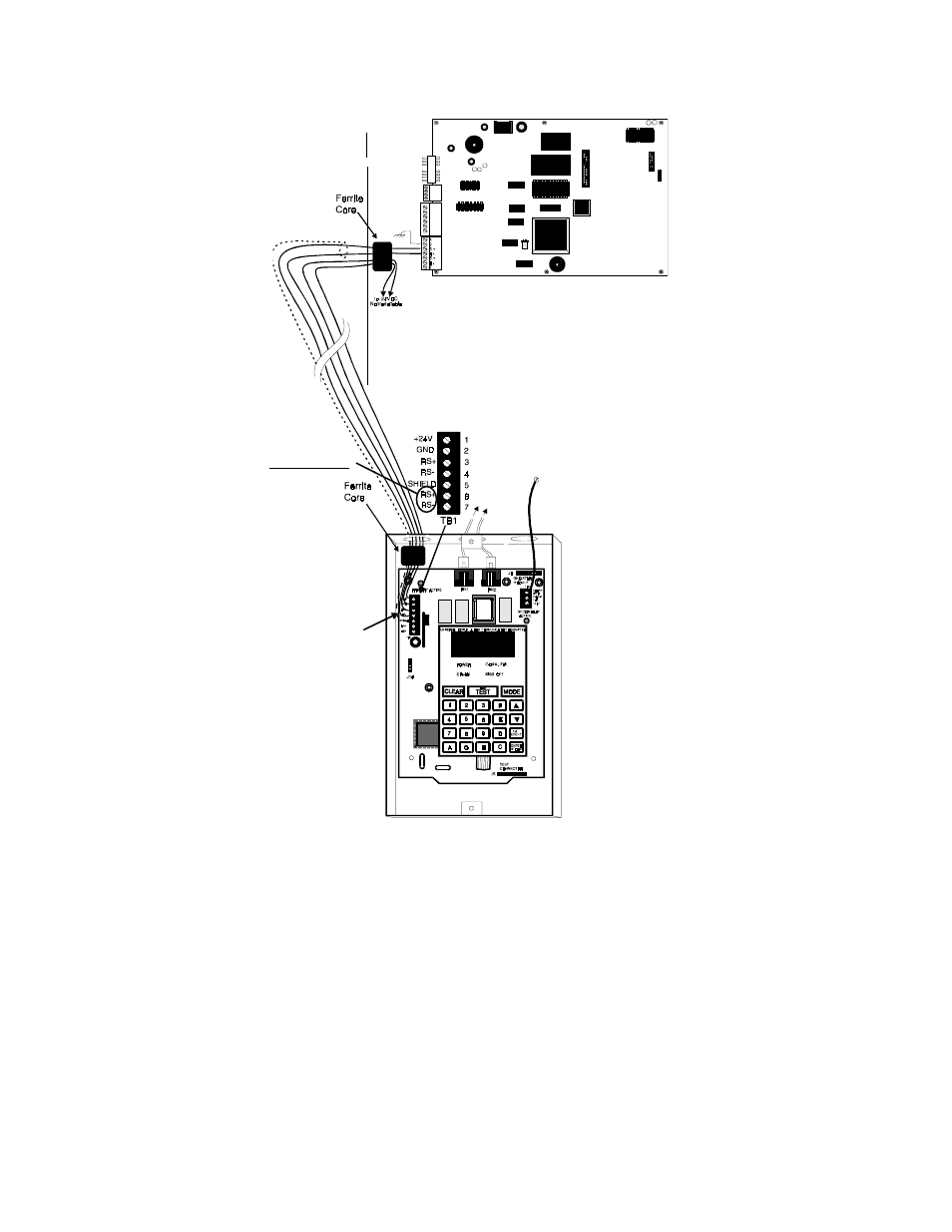 Figure f-2: eia-485 connection to remote adt-udact | ADT Security Services ADT-UDACT User Manual | Page 64 / 68