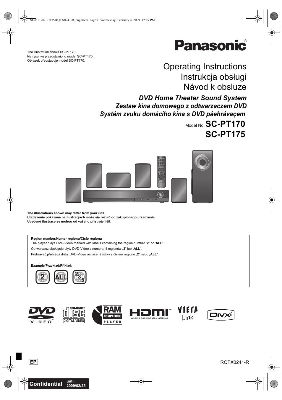 Panasonic SCPT170 User Manual | 104 pages