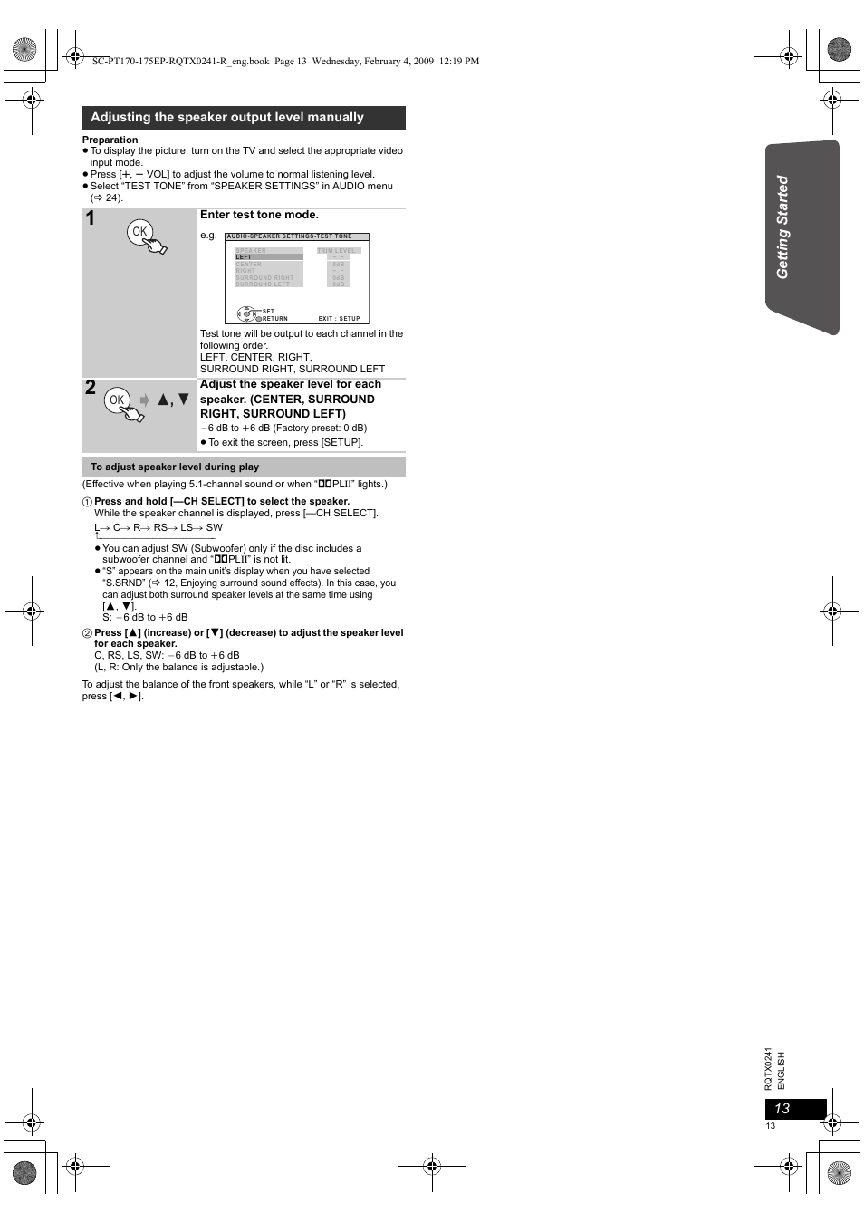 Panasonic SCPT170 User Manual | Page 13 / 104