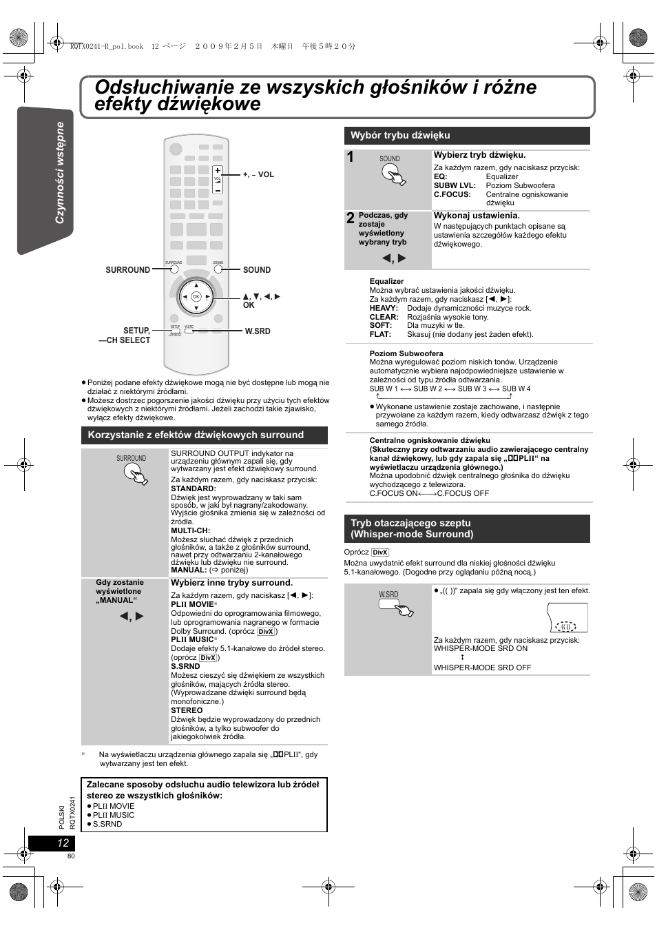 Panasonic SCPT170 User Manual | Page 80 / 104