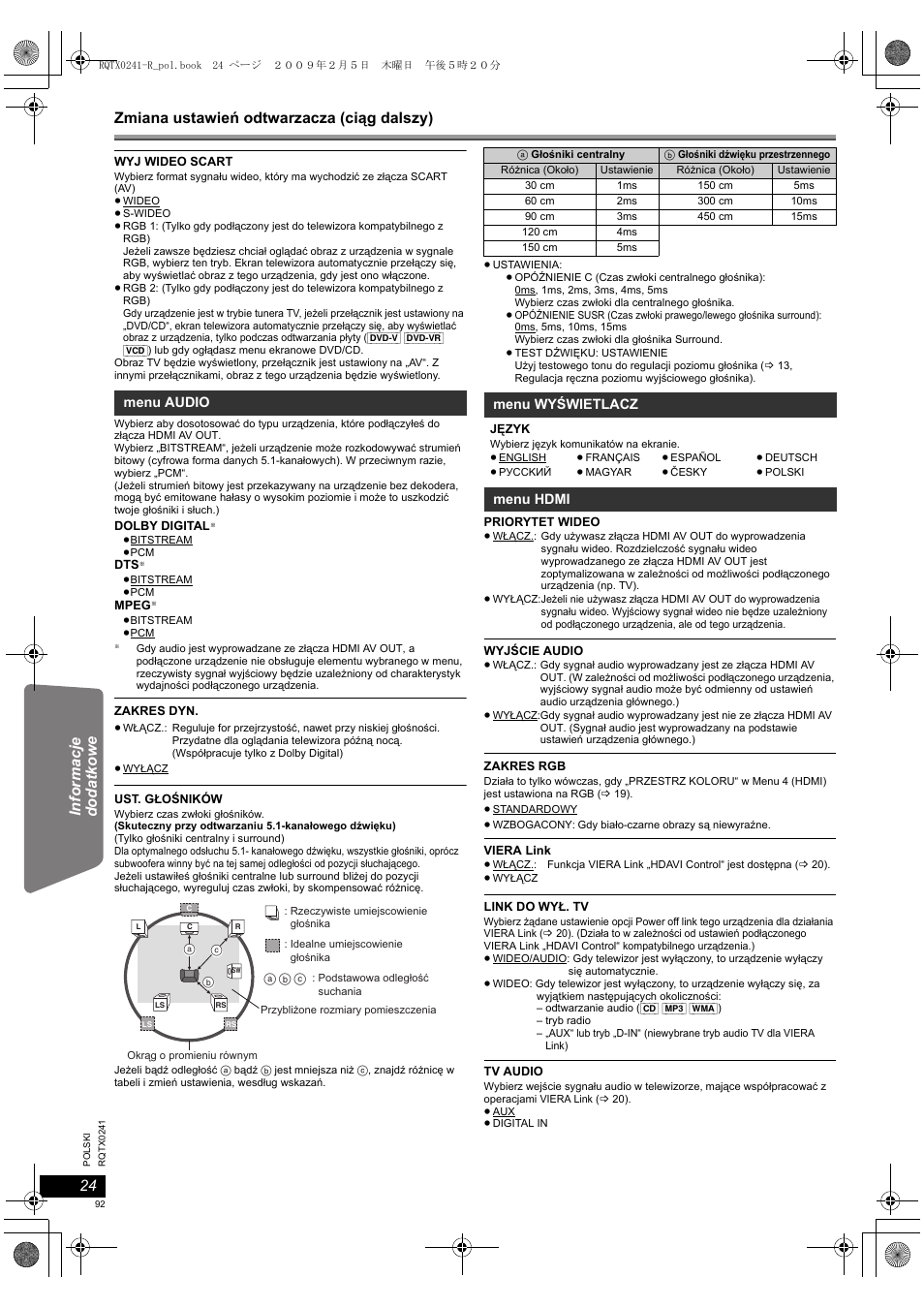 Panasonic SCPT170 User Manual | Page 92 / 104