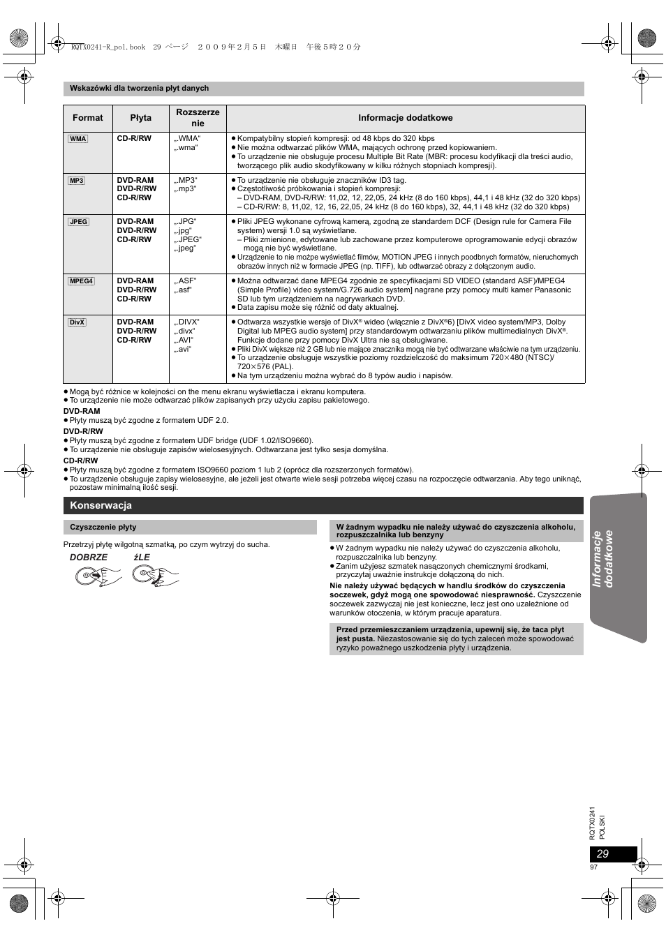 Panasonic SCPT170 User Manual | Page 97 / 104